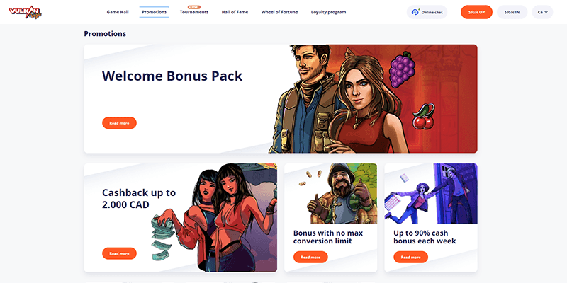 Παιχνίδια καζίνο Vulkan Vegas: Κάτι για όλους